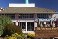 Harbor House and Old Fisherman`s Wharf Sign Monterey Peninsula California USA